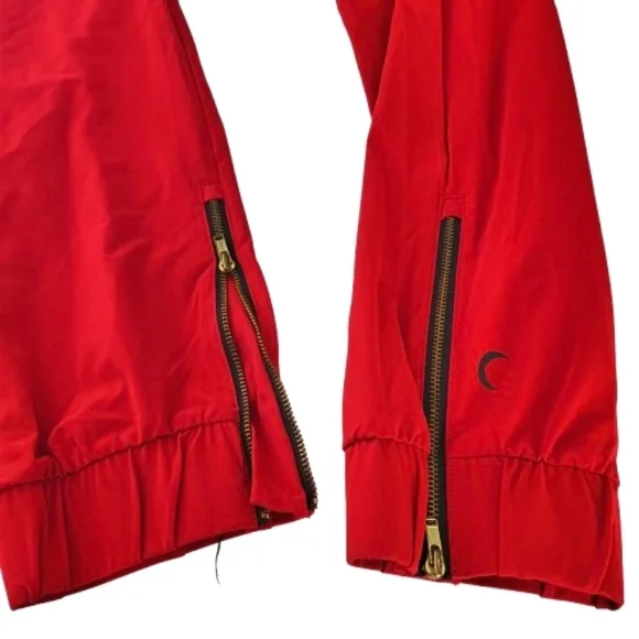 ZYIA Active Red Everywhere Joggers Zipper Ankles L Nylon Spandex Gold Athleisure - Picture 4 of 6